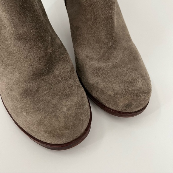 Kork Ease 7.5 Natalya Booties wedge Suede Taupe 0390 medium tan - Picture 7 of 12